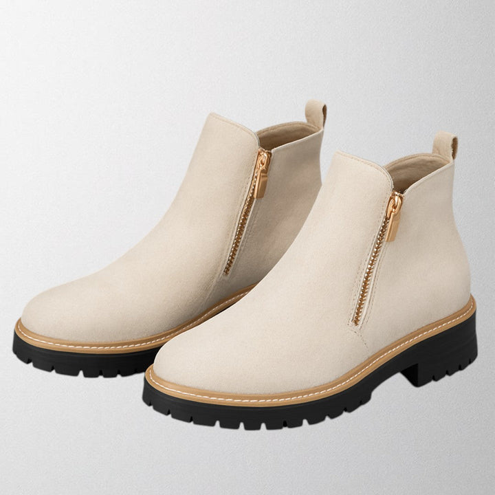 Round Toe Side Zip Shoes