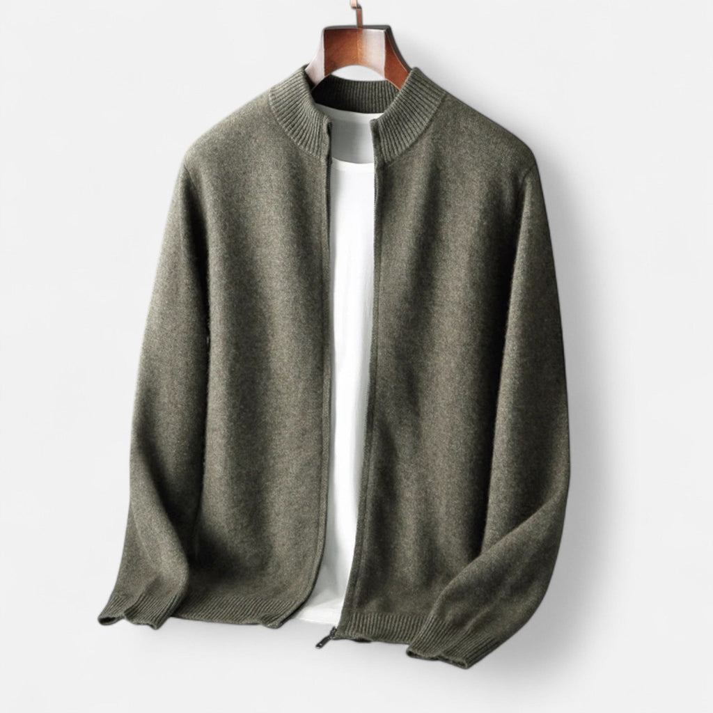 Men's Merino Wool Zip Sweater