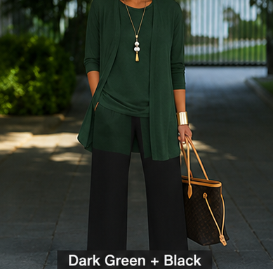 Cardigan and Relaxed Pants Set