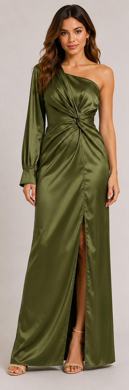 Vestido midi plisado con silueta refinada