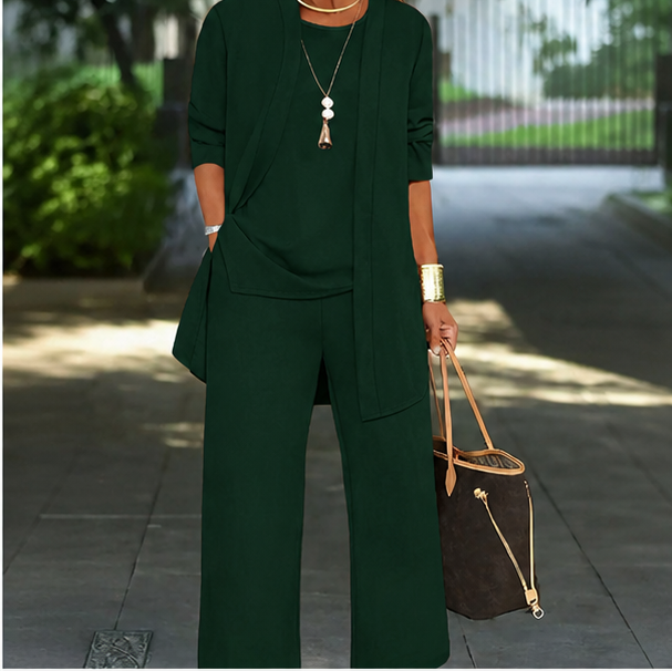 Cardigan and Relaxed Pants Set