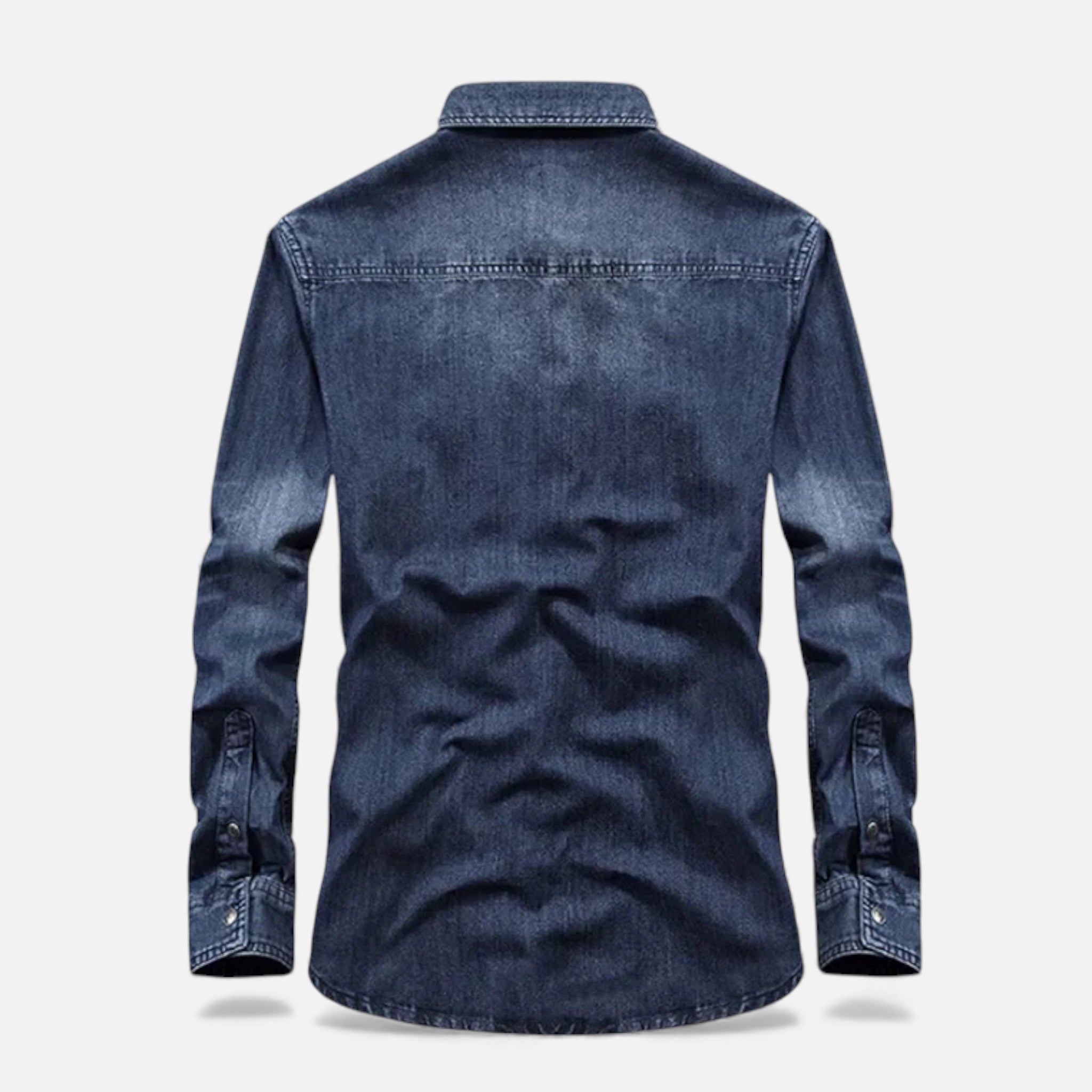 Men's Loose-Fit Denim Shirt for Autumn Winter