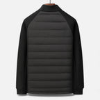 Men's Quilted Down Jacket with Stand-Up Collar