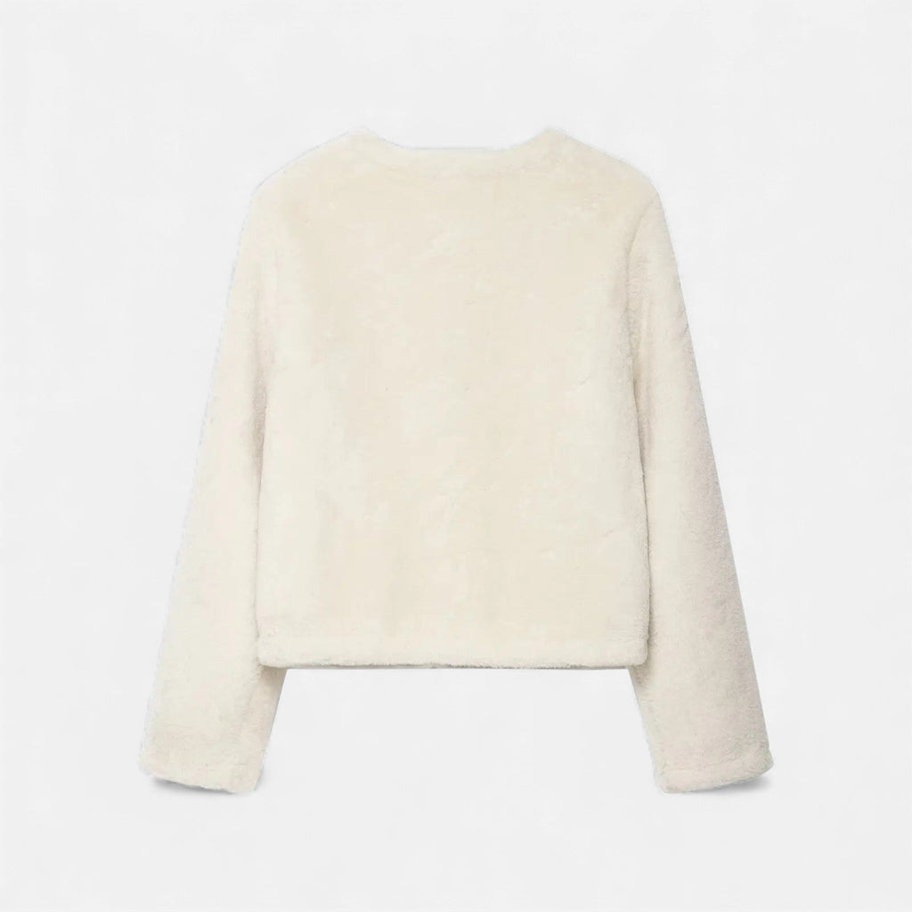 Women's Faux Fur Toggle Button Jacket