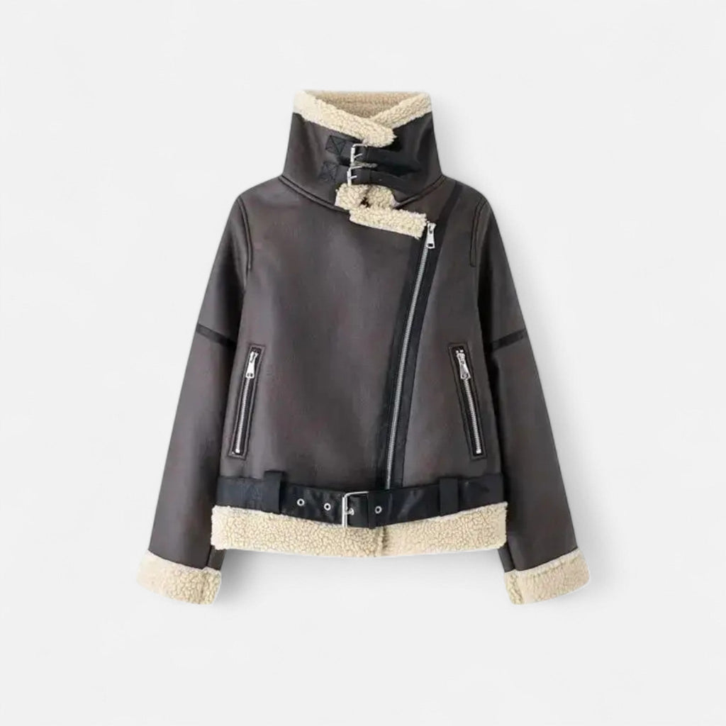 Women'S Autumn Belted Suede Jacket