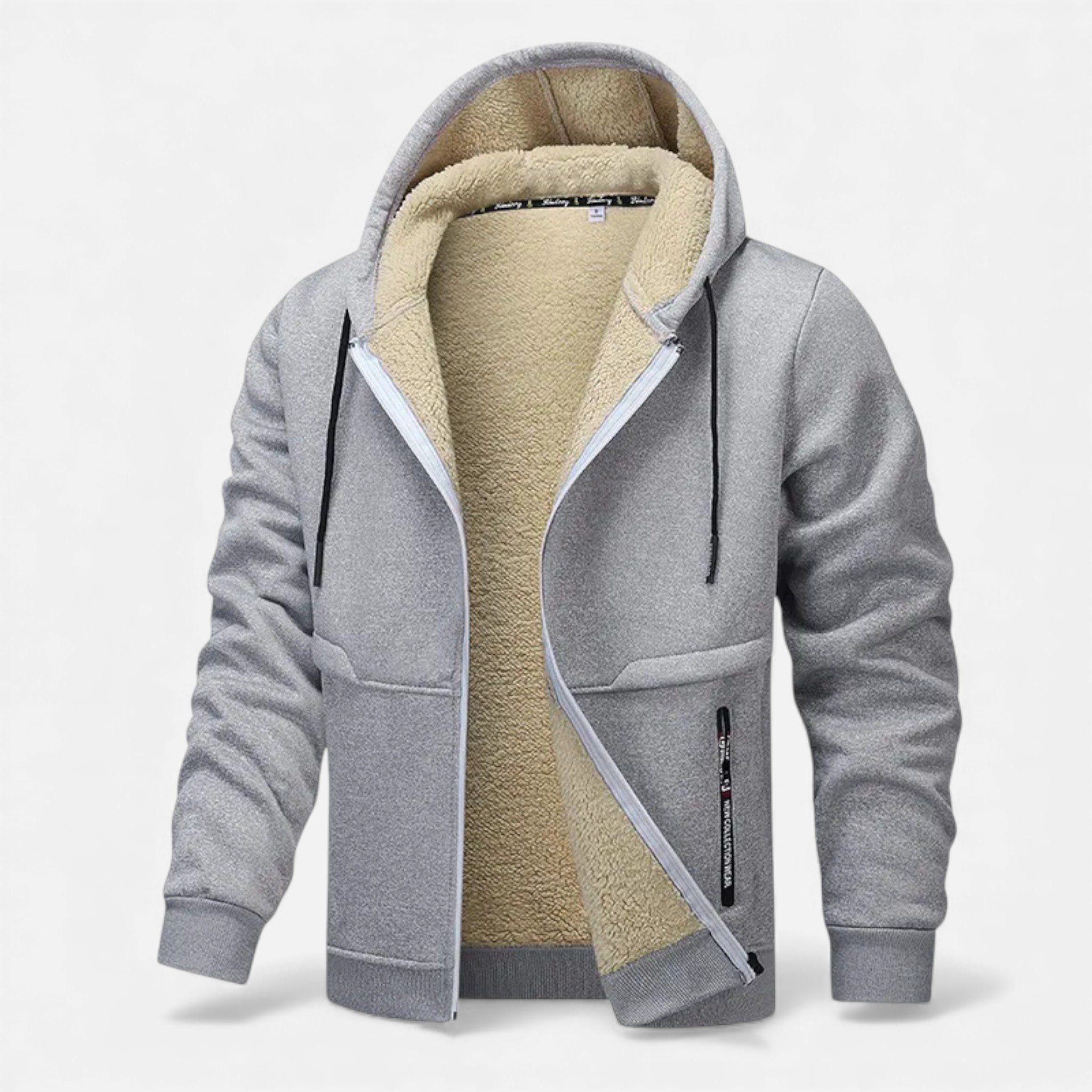 Men's Fleece-Lined Winter Hoodie Jacket