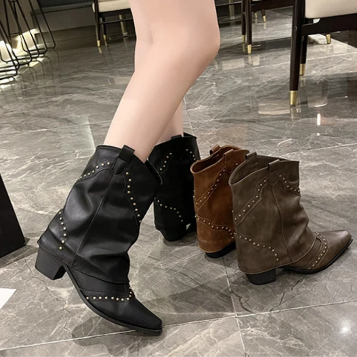 Studded Western Style Boots