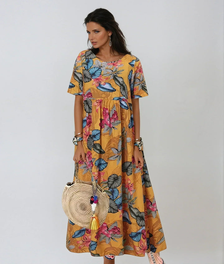 Vestido de verano con flores delicadas