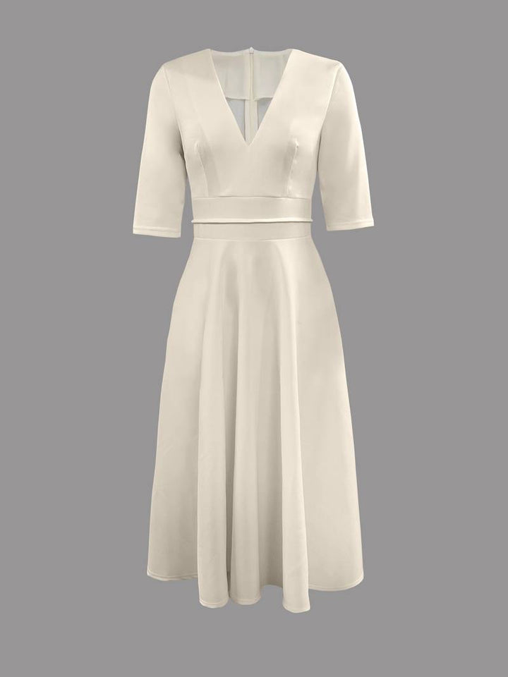 Vestidos midi acampanados para invitadas a bodas, listos para eventos formales