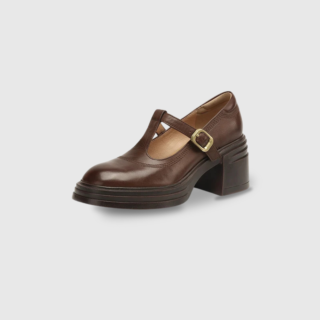 Chunky Mary Jane Heel Pumps