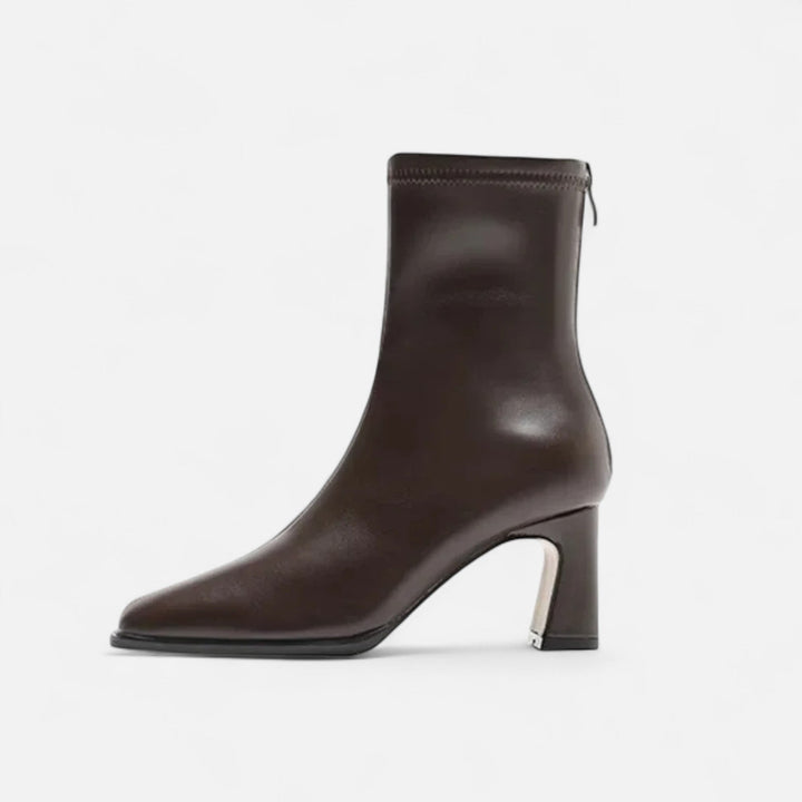 Retro Sturdy Heel Square-Toe Ankle Boots for Women