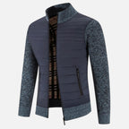 Men's Fleece Patchwork Stand-Collar Jacket