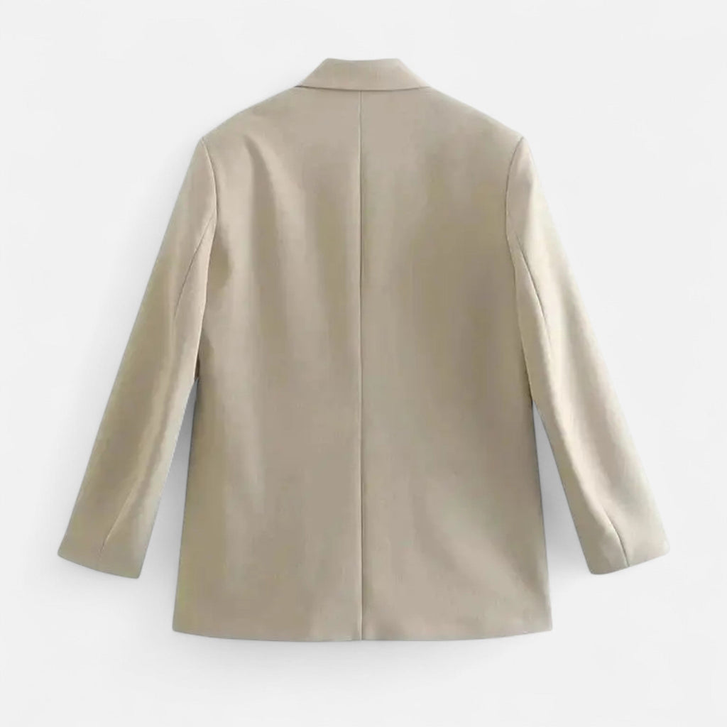 Women Double-Breasted Vintage Blazer Coat