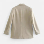Women Double-Breasted Vintage Blazer Coat