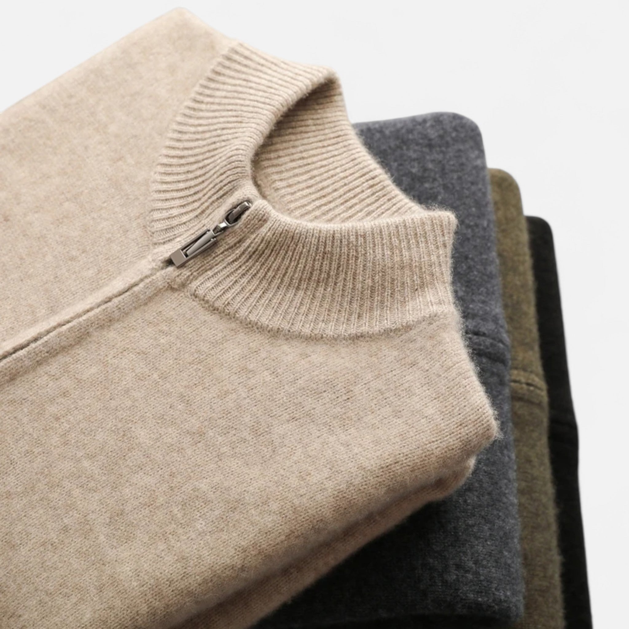 Men's Merino Wool Zip Sweater