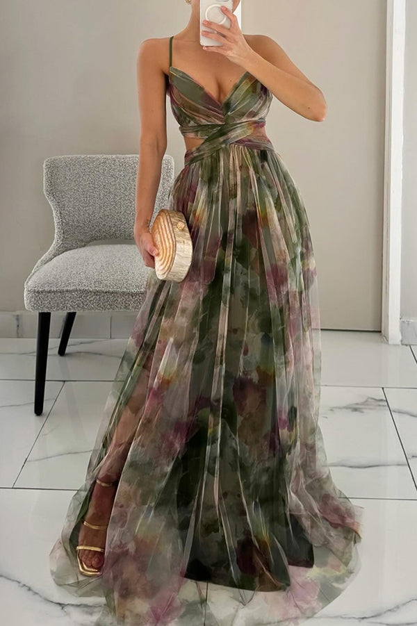 Sukienka maxi w kwiatowy wzór