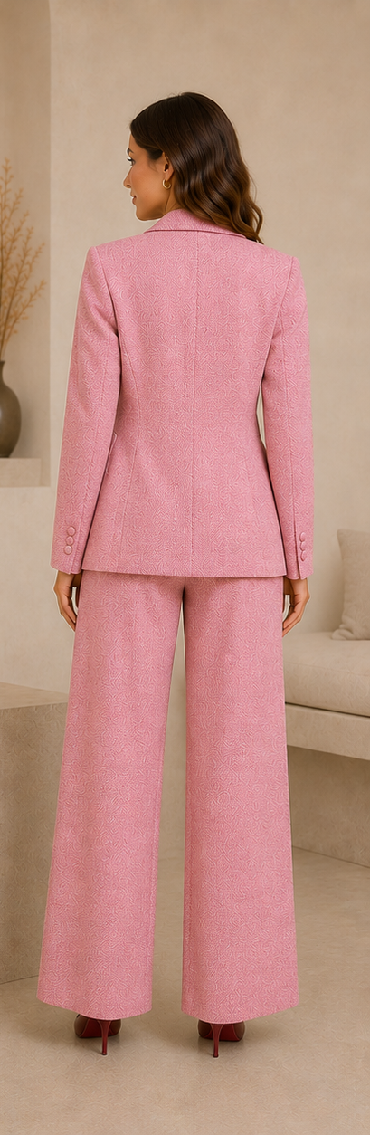 Conjunto de traje de tres piezas en espiga