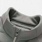 Men's Quilted Down Jacket with Stand-Up Collar