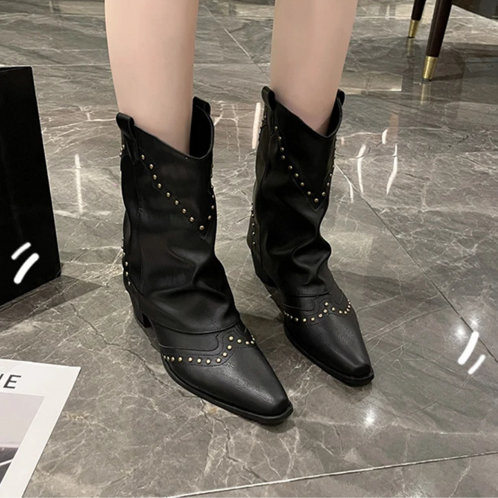 Studded Western Style Boots