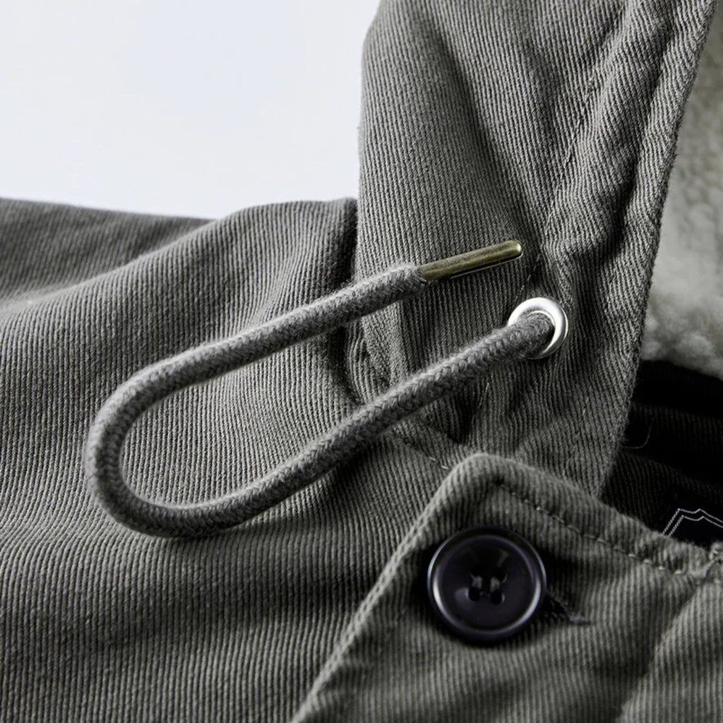 Men's Lamb Fleece Hooded Winter Coat