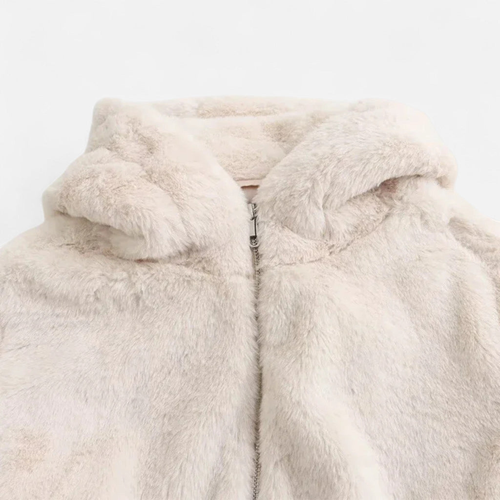 Women's Hooded Faux Fur Coat