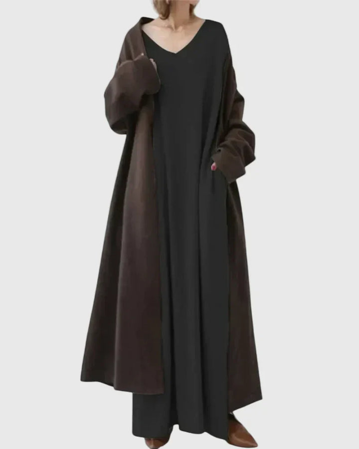 Sophisticated Draped Maxi Dress