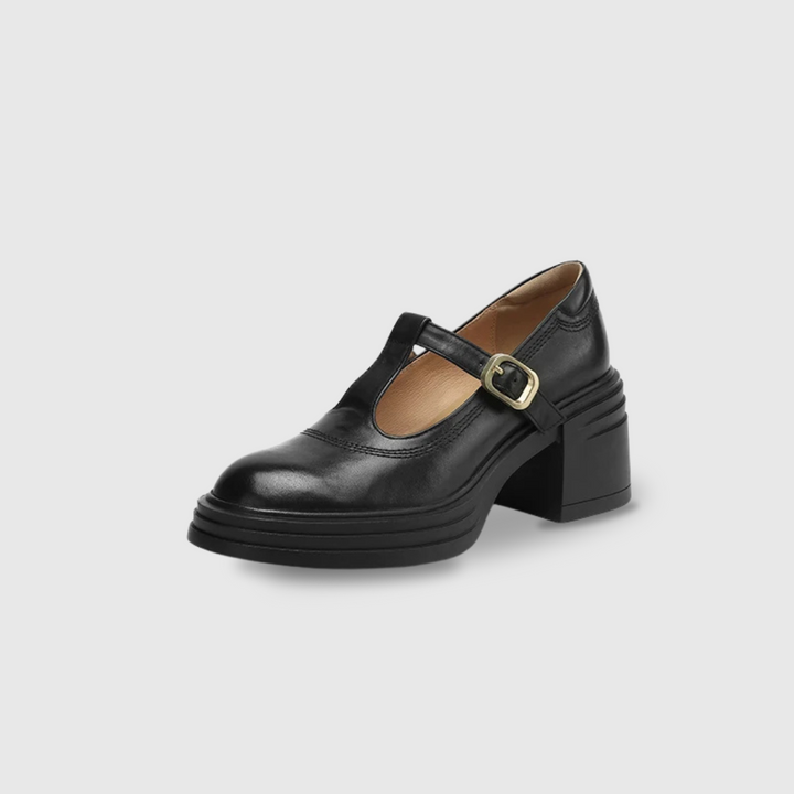 Chunky Mary Jane Heel Pumps