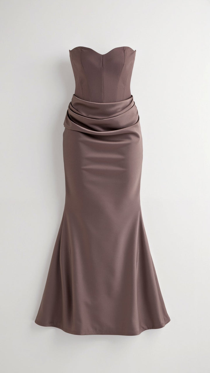 Vestido largo para invitada de boda para mujer, elegante, atemporal y de tacto suave