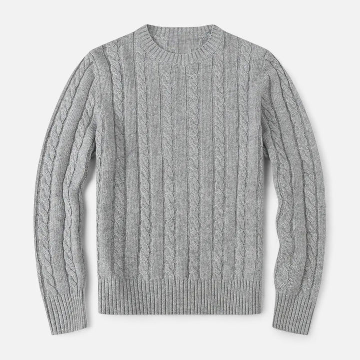 Men’s Timeless Winter Knit Outdoor Sweater with Round Neckline Style