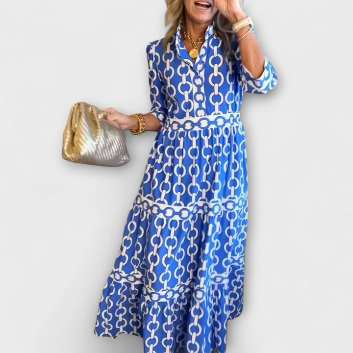 Chain Pattern Midi Dress