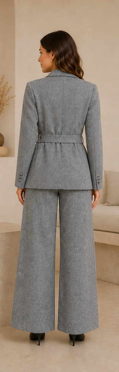 Conjunto de traje de tres piezas en espiga