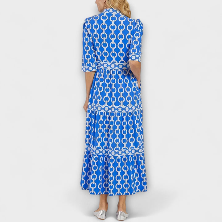 Chain Pattern Midi Dress