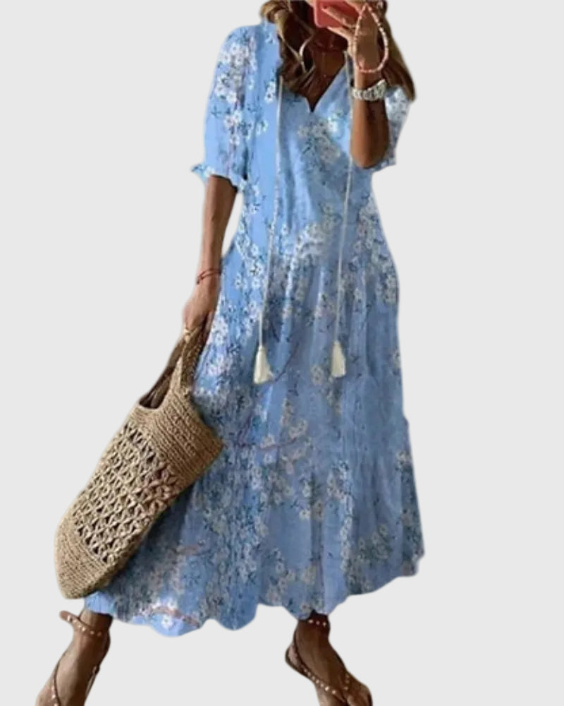 Vestido maxi boho vintage de verano