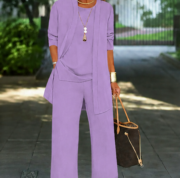 Cardigan and Relaxed Pants Set