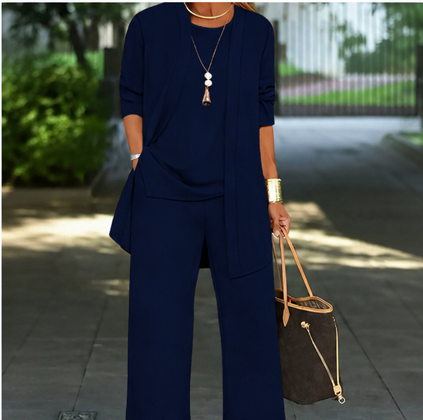 Cardigan and Relaxed Pants Set