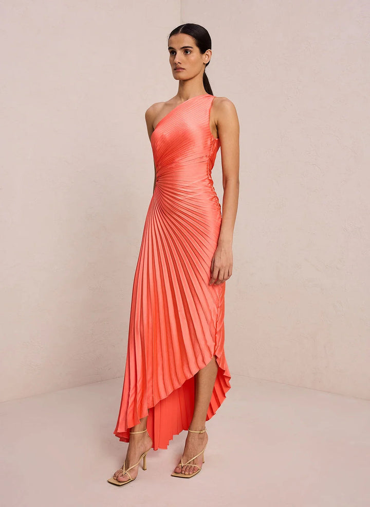 Luxurious Evening Party Asymmetric Maxi Dress for Women