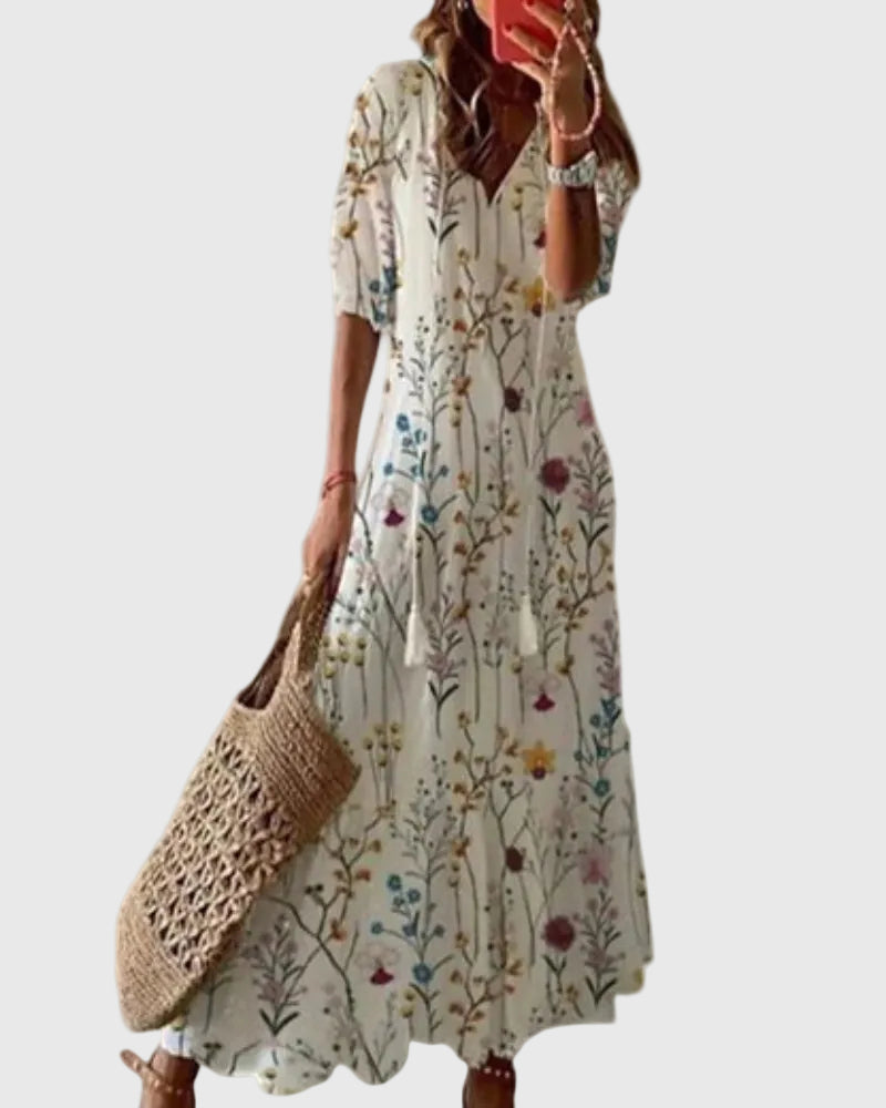 Vestido maxi boho vintage de verano