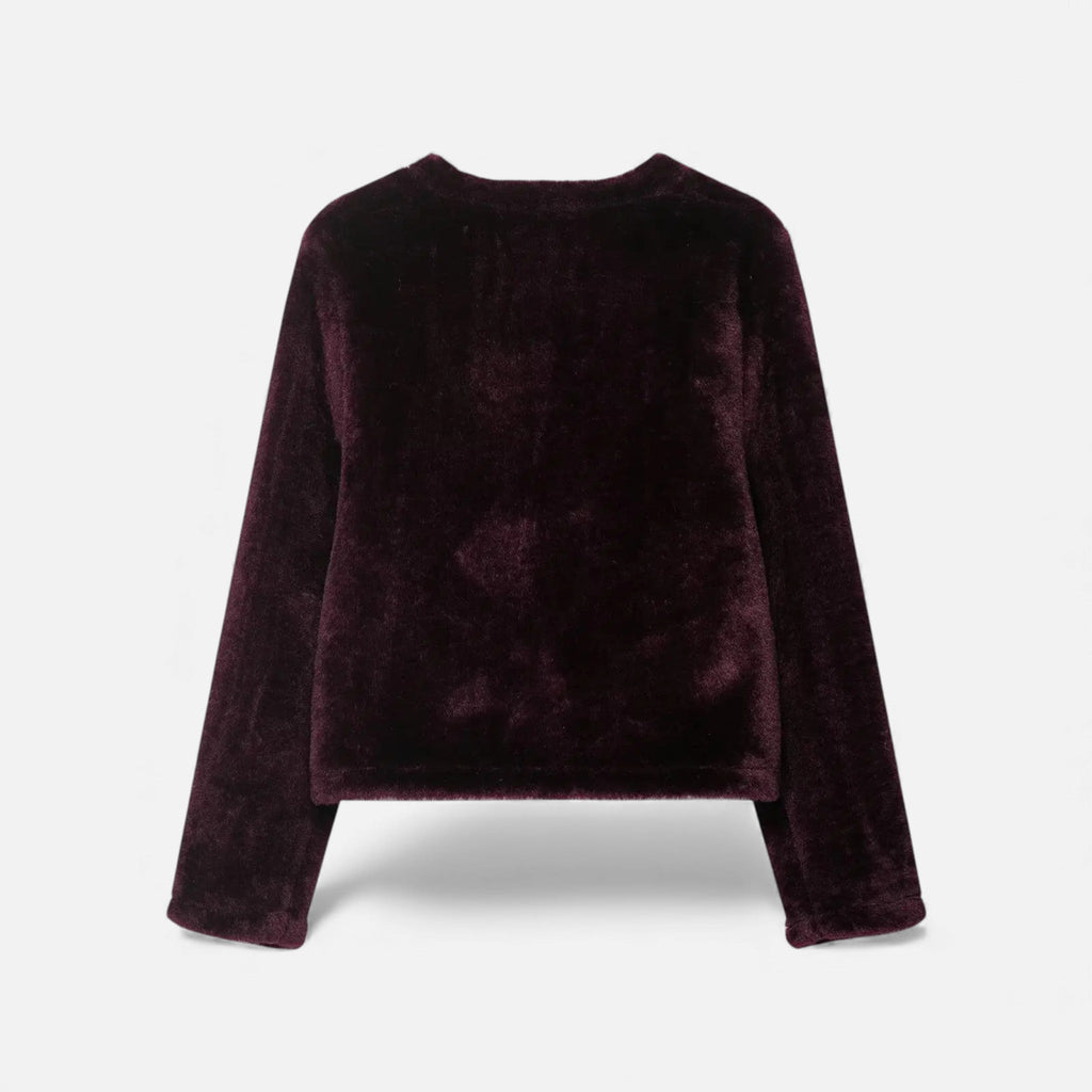 Women's Faux Fur Toggle Button Jacket