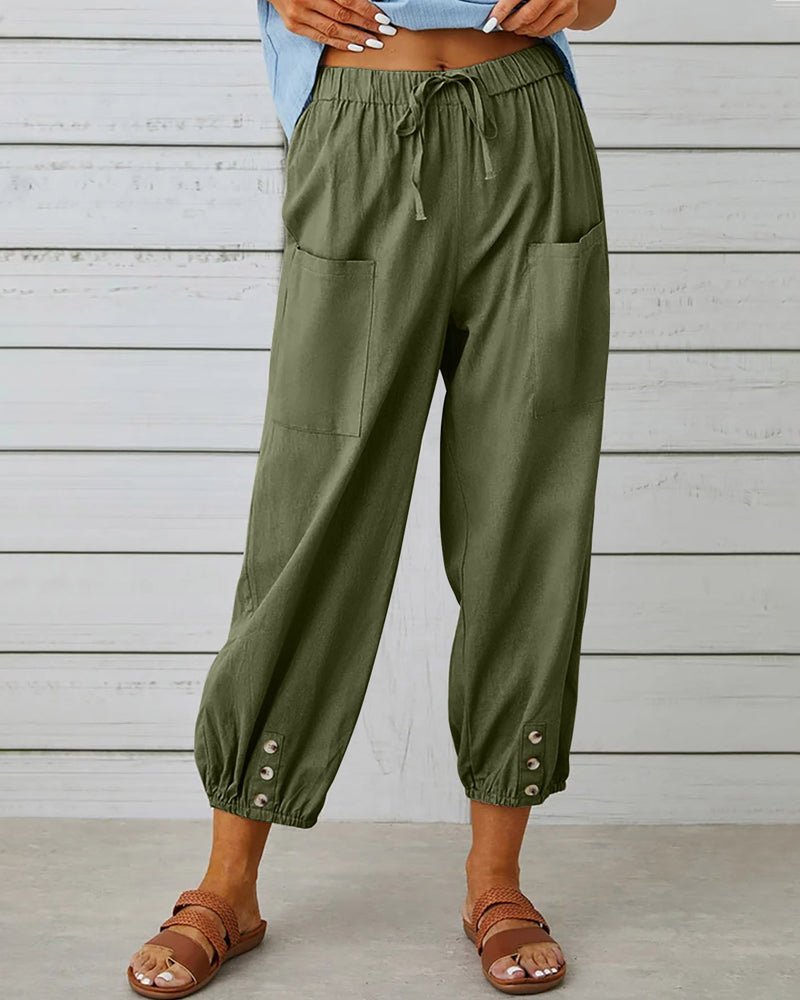 Pantalones elegantes de talle alto
