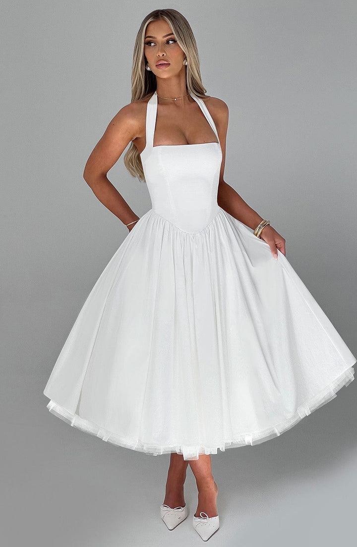 Women's Fashion-forward Halter Wedding Guest Dress