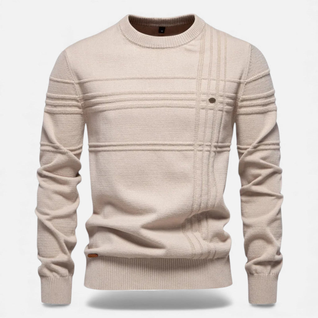 Men's Slim Fit Structured Knit Sweater