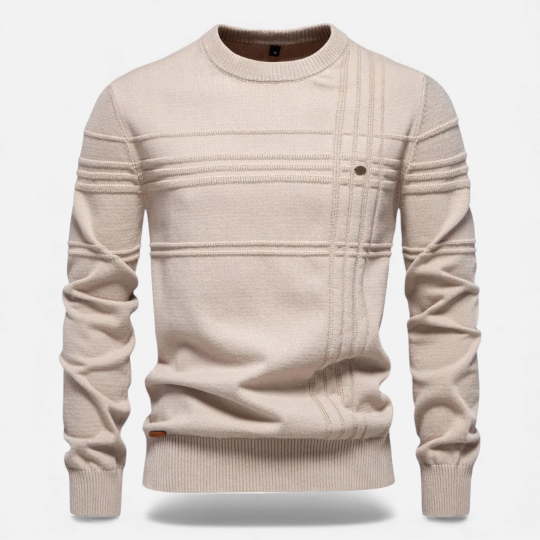 Men's Slim Fit Structured Knit Sweater