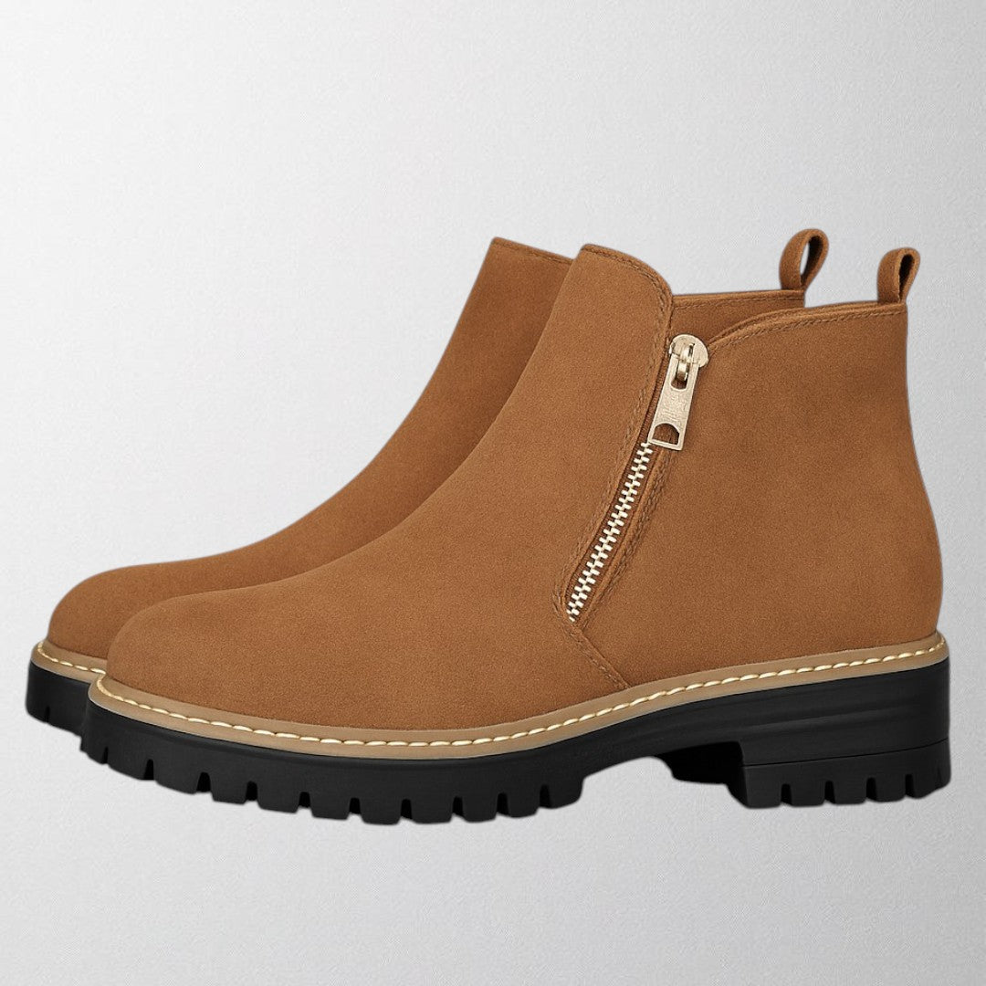 Round Toe Side Zip Shoes