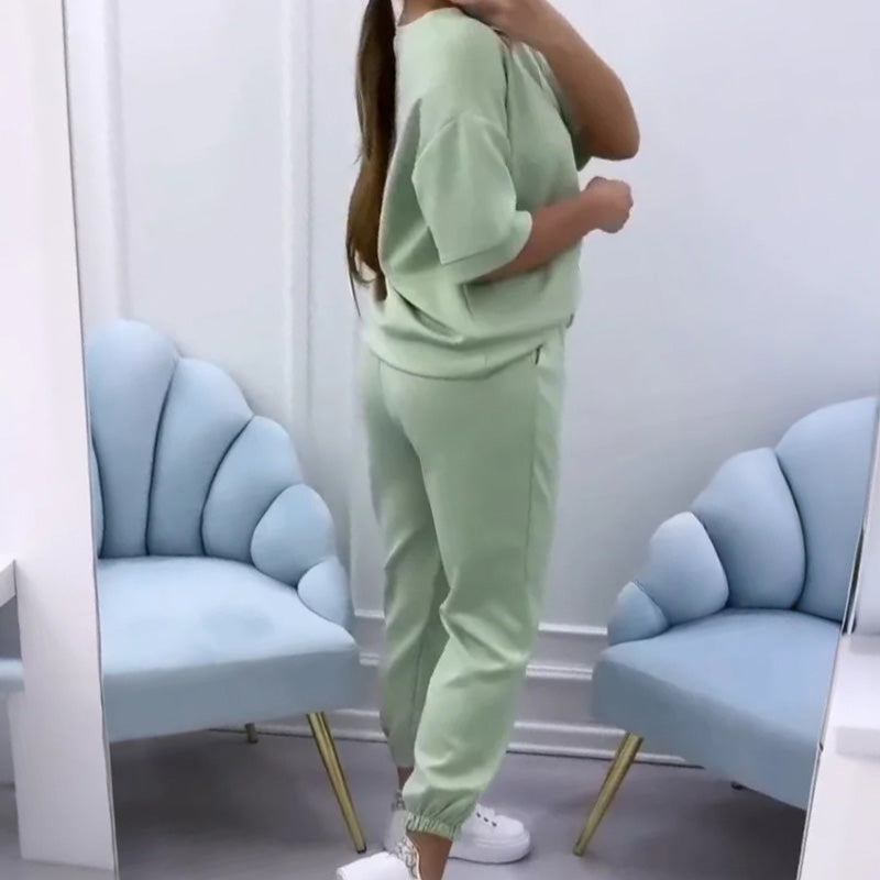 Short Sleeve Casual Matching Set