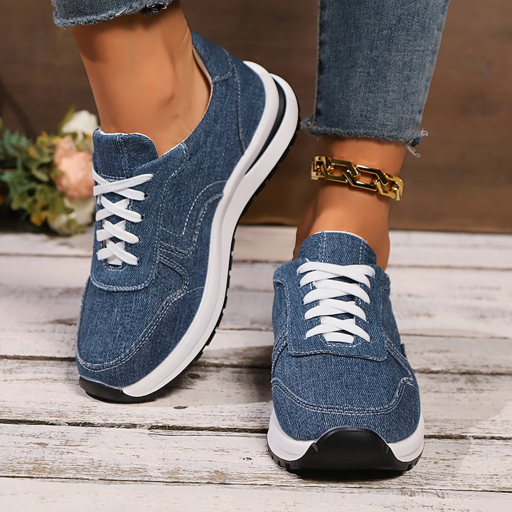 Zapatillas ortopédicas de mezclilla con soporte acolchonado