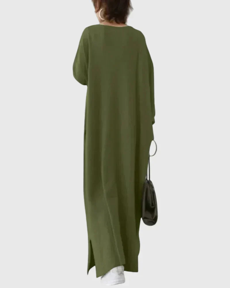 Sophisticated Draped Maxi Dress