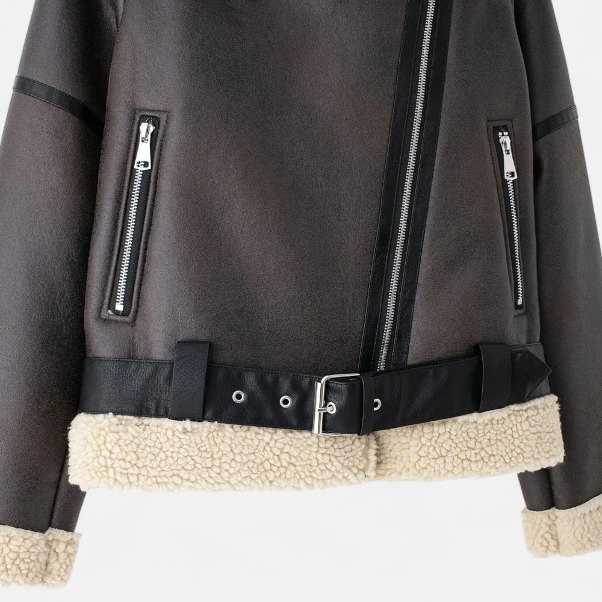 Women'S Autumn Belted Suede Jacket