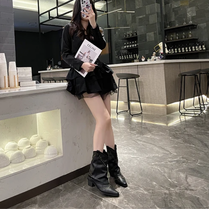 Studded Western Style Boots
