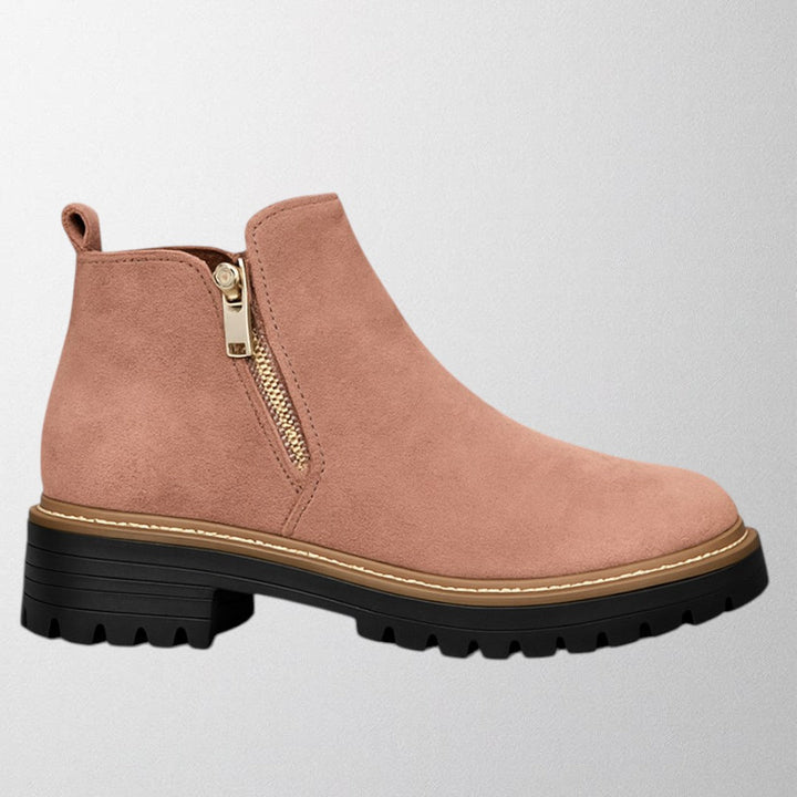 Round Toe Side Zip Shoes
