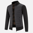 Men's Fleece Patchwork Stand-Collar Jacket